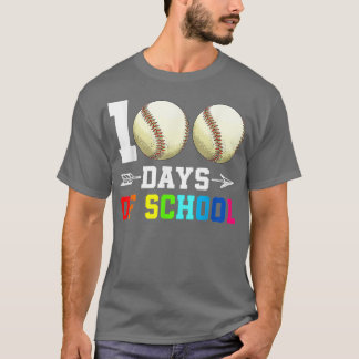 100 Days Of School Baseball Lovers 100 Days Smarte T-Shirt