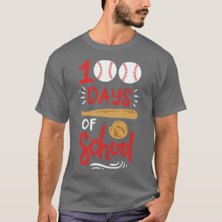 100 Days of School Baseball T-Shirt