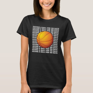 100 Days Of School Basketball 100th Day Balls Boys T-Shirt