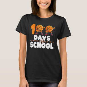 100 Days Of School Basketball 100th Day Balls Gift T-Shirt