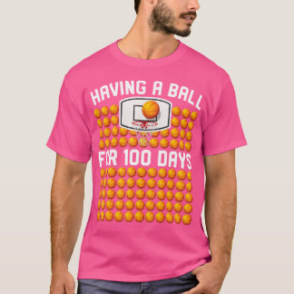 100 Days Of School Basketball 100Th Day Balls Teac T-Shirt