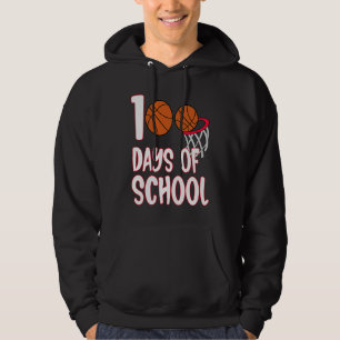 100 Days Of School Basketball 100th Day For Boys G Hoodie
