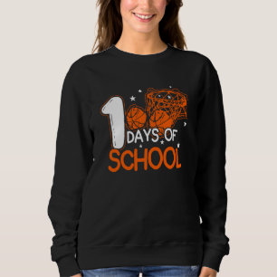 100 Days Of School Basketball Dunking Student Sweatshirt