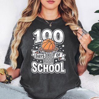 100 Days Of School Basketball T-Shirt
