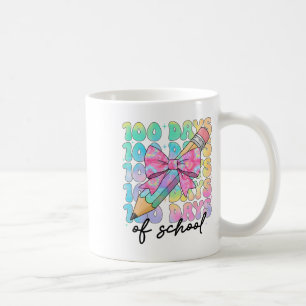 100 Days Of School Bows Girls 100th Day Of School Coffee Mug