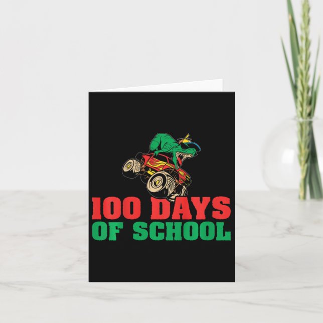 100 Days Of School Boys 100th Day Of School 1  Card (Front)