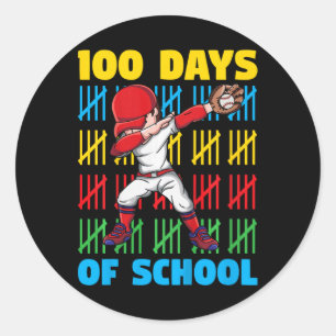 100 Days Of School Boys 100th Day Of School  Classic Round Sticker