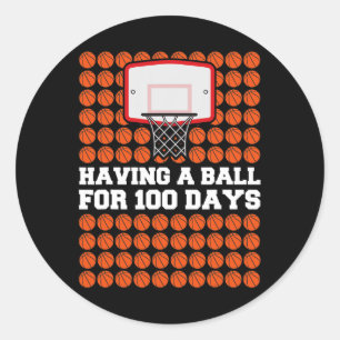 100 Days Of School Boys  Classic Round Sticker