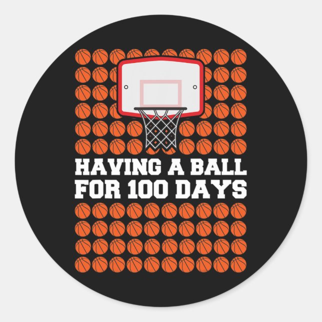100 Days Of School Boys  Classic Round Sticker (Front)