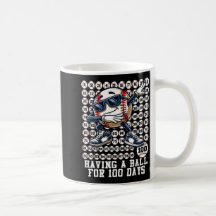 100 Days Of School Boys Dabbing Baseball 100th Day Coffee Mug