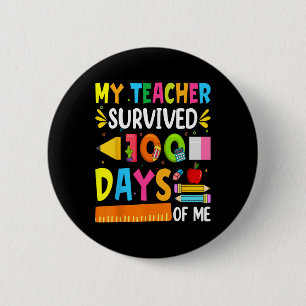 100 Days Of School Boys Girls Kids Teacher Gift Fu 6 Cm Round Badge