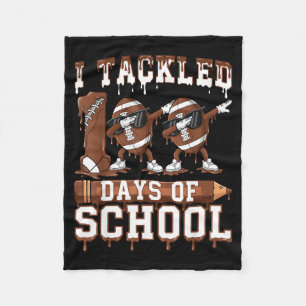 100 Days Of School Boys Kids 100th Day Of School F Fleece Blanket