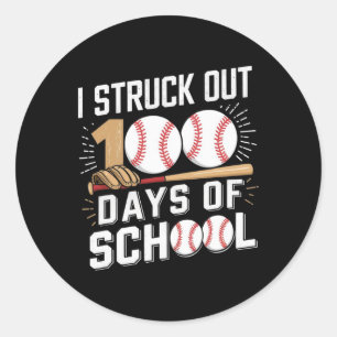 100 Days Of School Boys Kids 100th Day Of School S Classic Round Sticker
