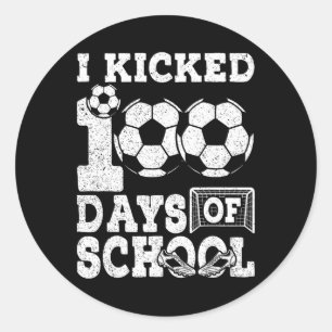 100 Days Of School Boys Kids 100th Day Of School S Classic Round Sticker