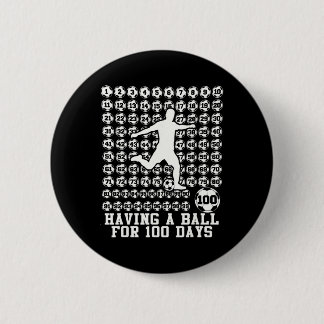 100 Days Of School Boys Soccer 100th Day Of School 6 Cm Round Badge