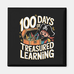 100 Days Of School Boys Teacher 100th Day Pirate O Magnet