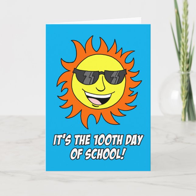 100 Days Of School Brighter Card (Front)