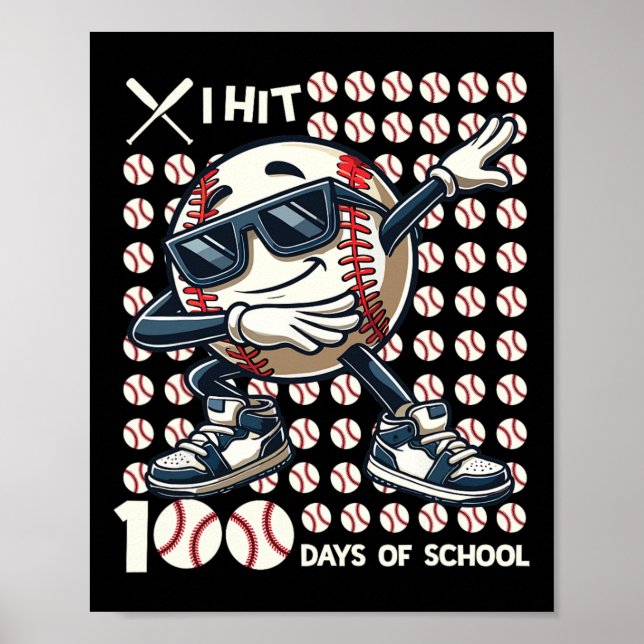 100 Days Of School Bysebyll Byt 100th Day Of Schoo Poster (Front)