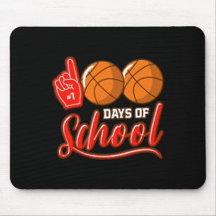 100 Days Of School Bysketbyll Boys Teacher 100th D Mouse Pad