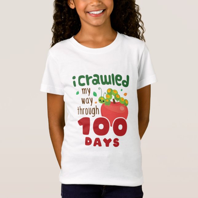 100 Days of School Caterpillar T-Shirt (Front)