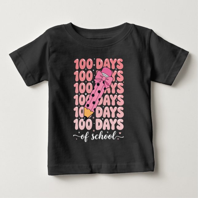 100 days of school celebration baby T-Shirt (Front)