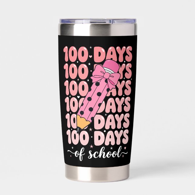 100 days of school celebration insulated tumbler (Front)