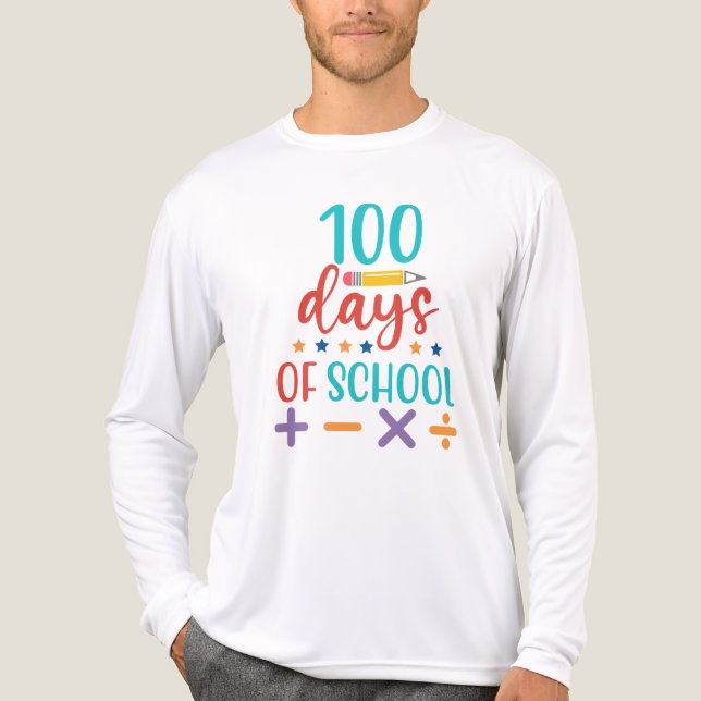 100 Days of School Celebration Tri-Blend Shirt (Front)