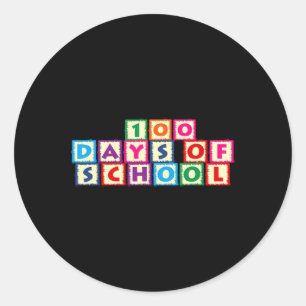 100 Days Of School Classic Round Sticker