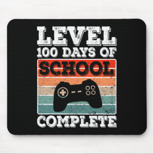 100 Days Of School Complete Gamer Boys Video Games Mouse Pad