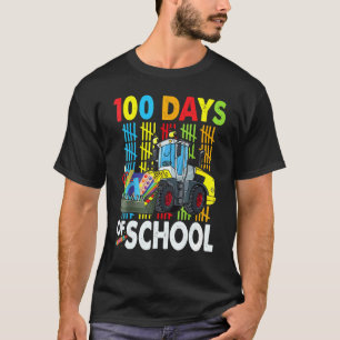 100 Days Of School Construction Vehicle Kid Boys 1 T-Shirt
