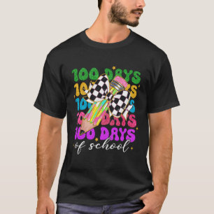 100 Days Of School Coquette Bow Pencil 100 Days Sm T-Shirt