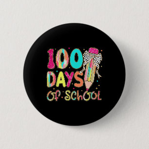 100 Days Of School Coquette Pencil Bow Teachers Gi 6 Cm Round Badge