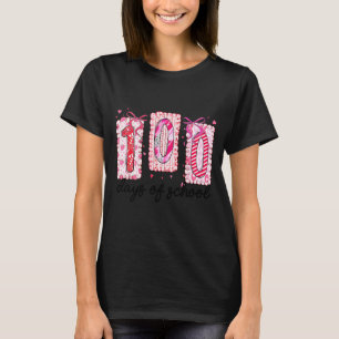 100 Days Of School Coquette Valentine Girls Teache T-Shirt