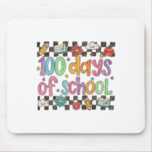 100 Days Of School Crayon Handwriting Style Teache Mouse Pad