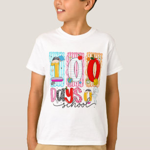 100 Days of School Cute Colorful 100th Day T-Shirt