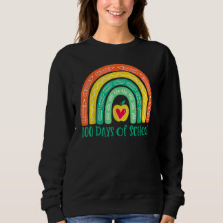 100 Days Of School Cute Colorful School Stationery Sweatshirt