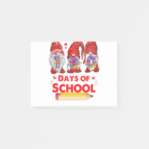 100 Days Of School Cute Gnomes Virtual Learning Te Post-it Notes