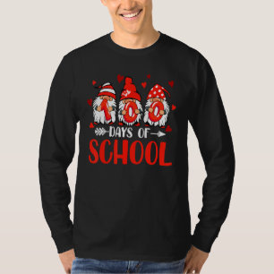 100 Days Of School Cute Gnomes Virtual Learning Te T-Shirt
