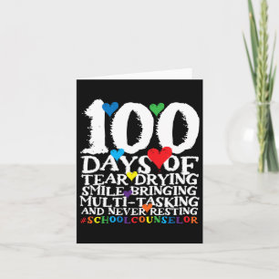 100 Days Of School Cute School Counsellor Card