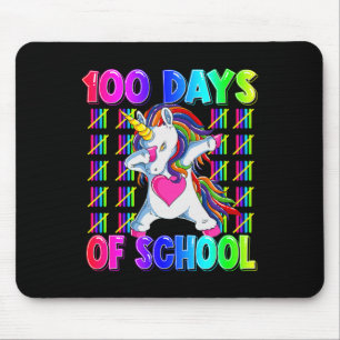 100 Days Of School Cute Unicorn 100th Day Smarter  Mouse Pad