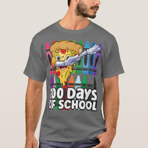 100 Days of School Dabbing Cute Pepperoni Pizza Sl T-Shirt