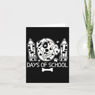 100 Days Of School Dalmatian Dog 100 Days Smarter Card