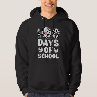 100 Days Of School Dalmatian Dog Boys Girls 100 Da Hoodie