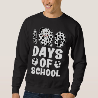 100 Days Of School Dalmatian Dog Boys Girls 100 Da Sweatshirt