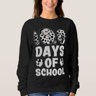 100 Days Of School Dalmatian Dog Boys Girls 100 Da Sweatshirt