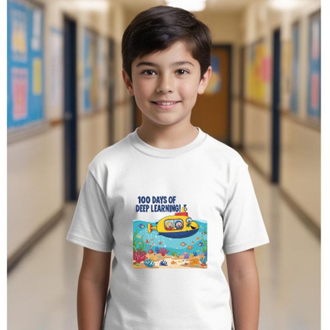 100 Days of School Deep Learning Boys' T-Shirt (Creator Uploaded)