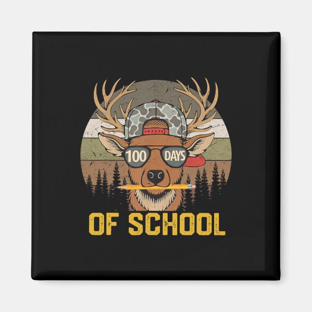 100 Days Of School Deer Hunting Camo Hunter Boy Gi Magnet (Front)