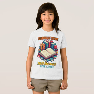 100 Days of School" Design - Celebrate Reading Tri-Blend Shirt