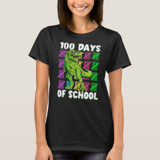 100 Days of School Dino Dinosaur rex 100 Days Smar T-Shirt