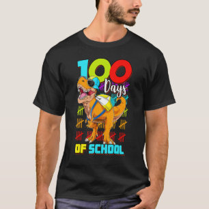 100 Days Of School Dinosaur 100 Days Smarter 100t T-Shirt